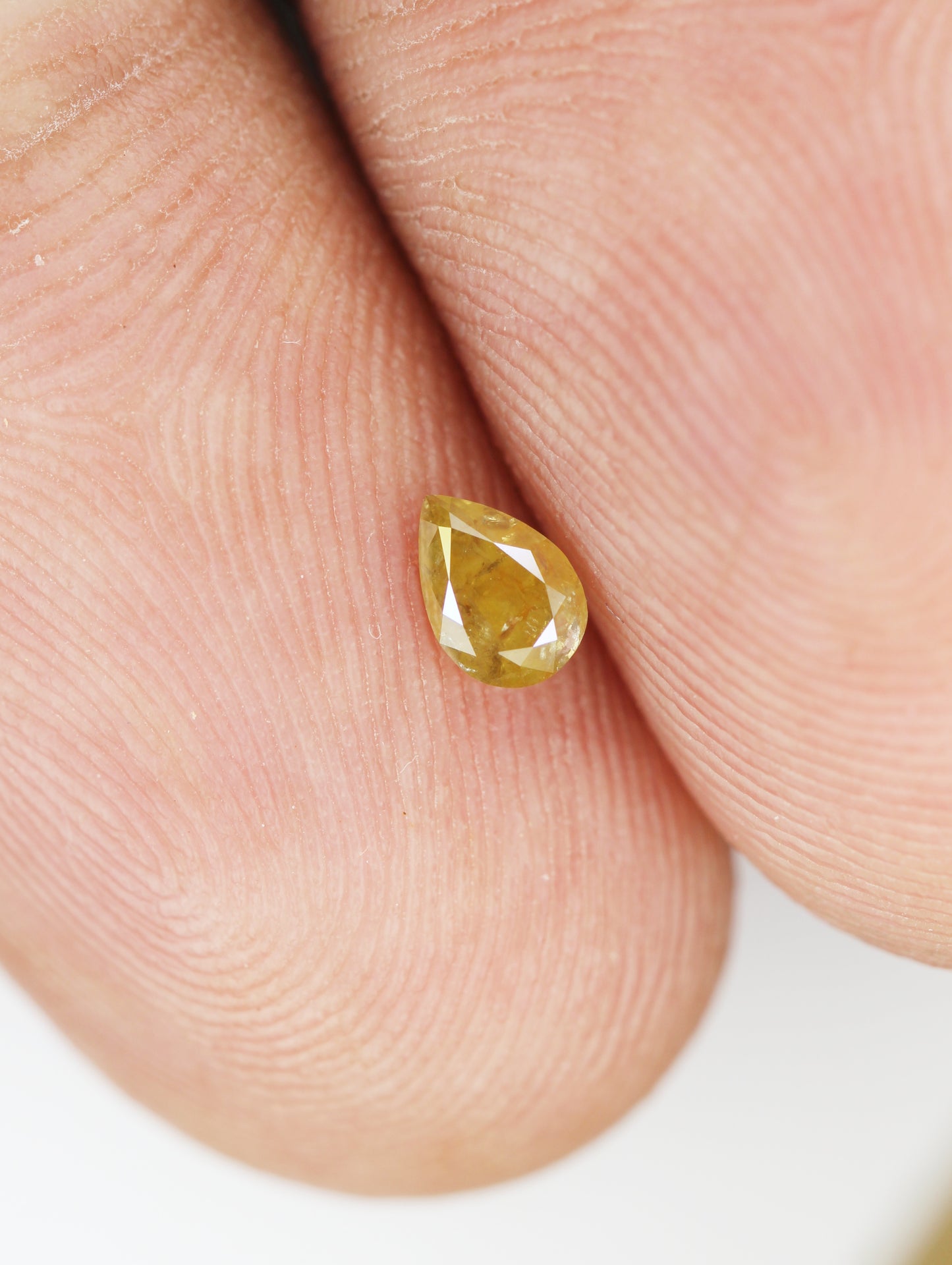 Natural Fancy Diamond Pear Shape Diamond Fancy Color Pear cut Loose Diamond 0.18 CT 4.7 X 3.3 MM Yellow Diamond Real Diamond NJ788