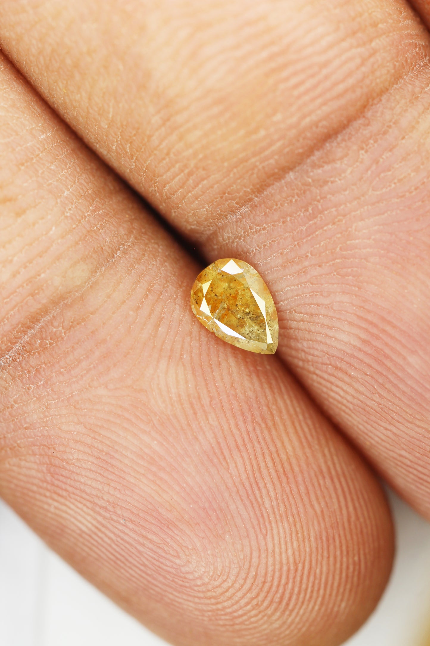 Natural Fancy Diamond Pear Shape Diamond Fancy Color Pear cut Loose Diamond 0.38 CT 6.0 X 4.2 MM Yellow Diamond Real Diamond NJ781